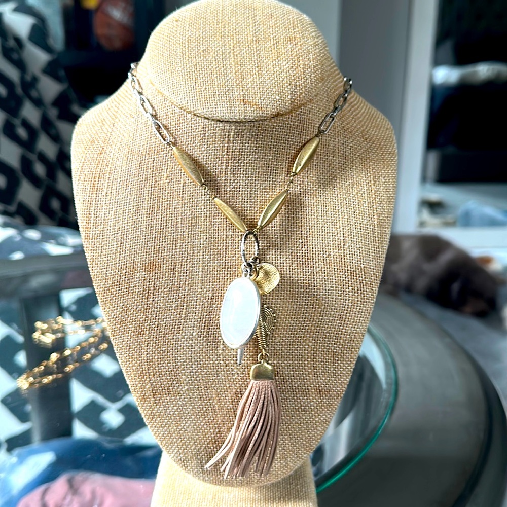 Stella and dot long tassel necklace